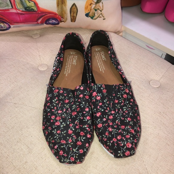 Toms Floral Classic La Vie Est Belle Slip-On - Picture 6 of 9
